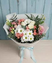 Букет цветов из:  Розы, Лизиантусы и Хризантемы #REPLACE_PRED# Елизаветино