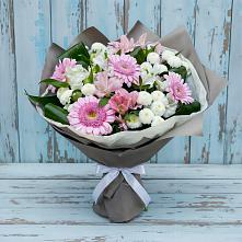 Букет цветов из:  Герберы, Альстромерии и Хризантемы #REPLACE_PRED# Елизаветино