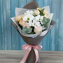Букет цветов из:  Хризантемы и Розы в Елизаветино
