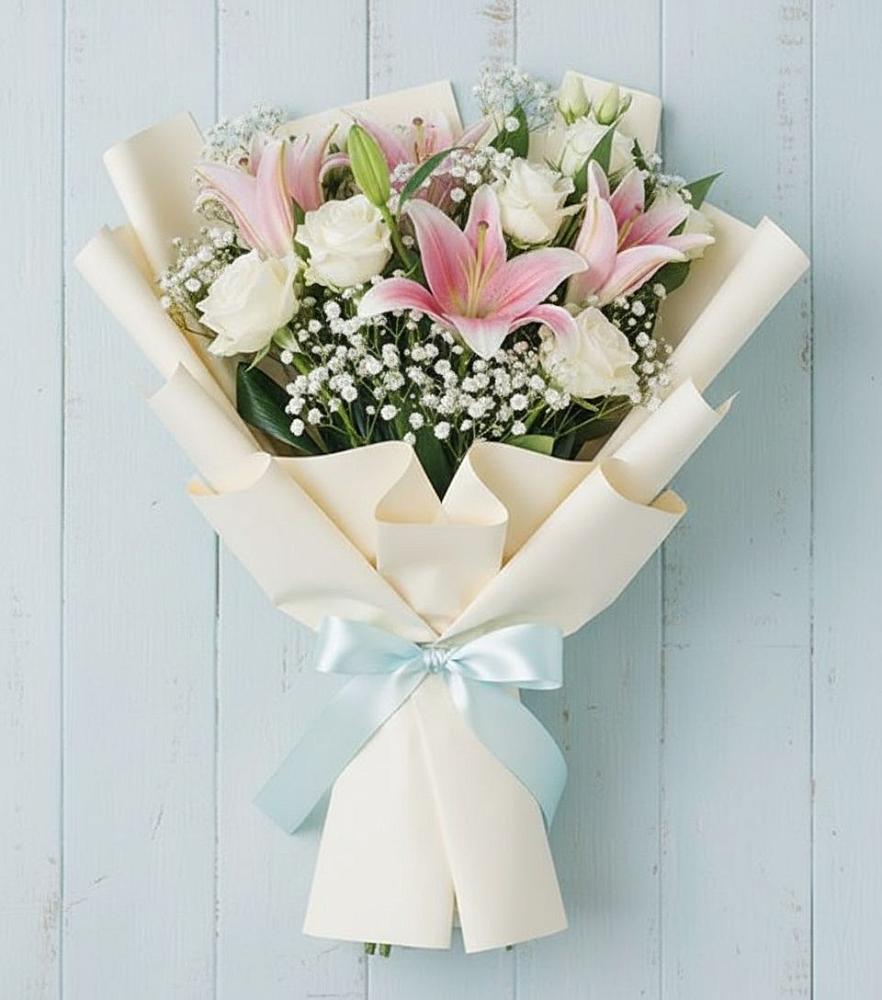 Букет цветов из: Лилии в Елизаветино
