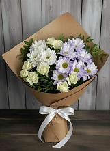 Букет цветов из:  Хризантемы и Розы в Елизаветино