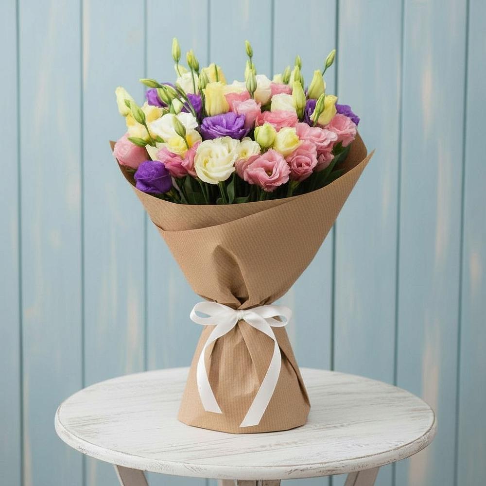 Букет цветов из: Лизиантусы в Елизаветино