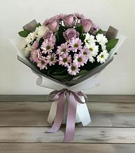 Букет цветов из:  Хризантемы и Розы #REPLACE_PRED# Елизаветино