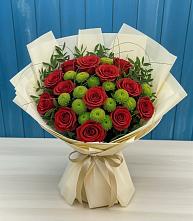 Букет цветов из:  Розы и Хризантемы #REPLACE_PRED# Елизаветино