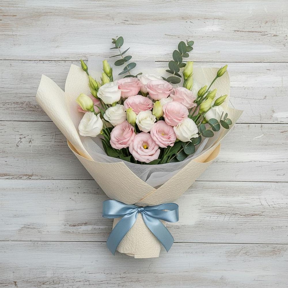 Букет цветов из: Лизиантусы в Елизаветино